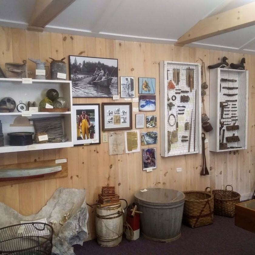 a museum exhibit about fishing